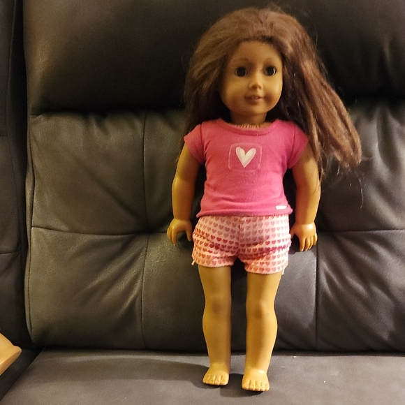 American girl doll  with Pink Heart Outfit - Picture 1 of 8